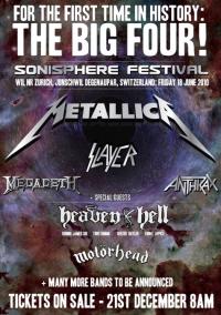 Metallica, Slayer, Megadeth, Anthrax     Sonisphere